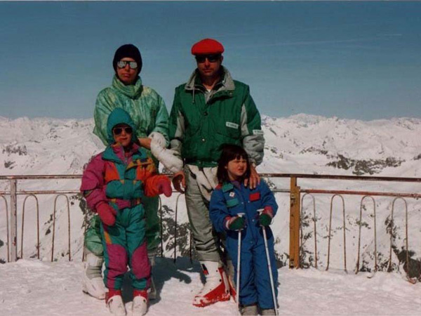 A sciare con la famiglia